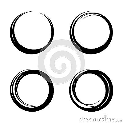 Set vector circular round circles for message note mark design element Vector Illustration