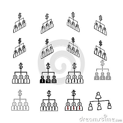 Set of vector Collection modern vector. People Chart multi type Stock Photo