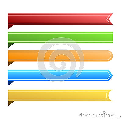 Colorful gift ribbons Vector Illustration