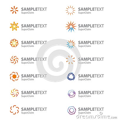 Set of vector corporate logo symbols Vector Illustration