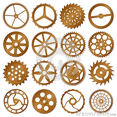 Set of vector design elements - watch gears Vector Illustration