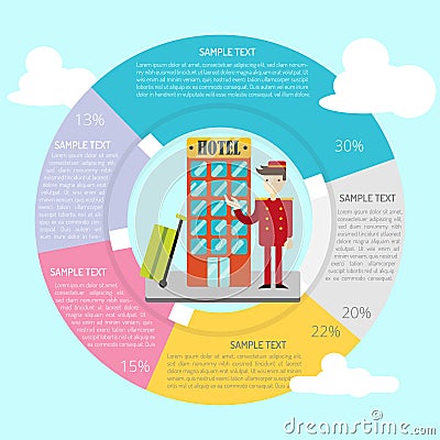 Hotel Infographic Vector Illustration