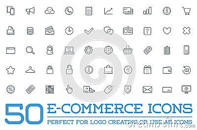 Set of Vector E-Commerce Icons Vector Illustration