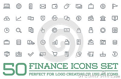 Set of Vector Finance Money Icons and Payments and Income Rich can be used as Logo Vector Illustration