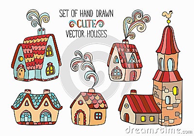 Set of vector houses. Vector Illustration