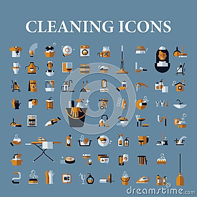 Set of vector icons of black on a white background Vector Illustration