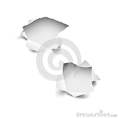 Set of vector illustration of hole in paper Vector Illustration