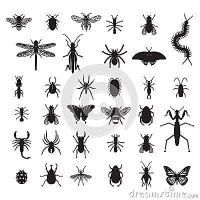 Set of vector insects Vector Illustration