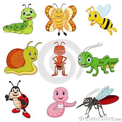 Set of vector insects Vector Illustration