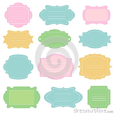 Set of vector labels Vector Illustration