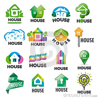 Set of vector logos homes Vector Illustration