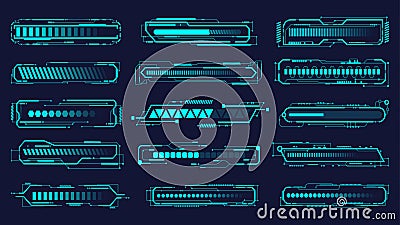 Set of vector modern loading bar. Progressbar Vector Illustration