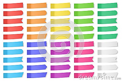 Set of vector paper stickers Vector Illustration