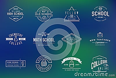 Set of Vector School or College Identity Elements can be used as Vector Illustration