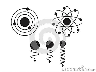 Set of Vector science model of Atom Vector Illustration
