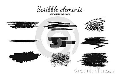 Set of vector scribble Vector Illustration