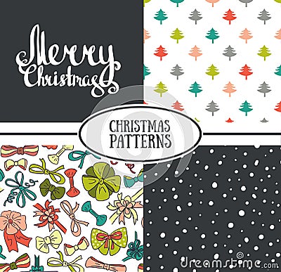 Set of vector seamless patterns Vector Illustration