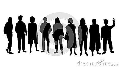 Set of vector silhouettes people. Vector Illustration