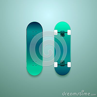 Set of vector skateboards Vector Illustration