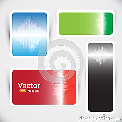 Set of vector sound banners Stock Photo