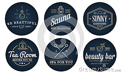 Set of Vector Spa Beauty Yoga Sport Elements Illustration can be Vector Illustration