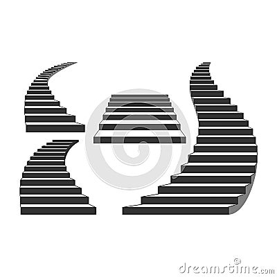 A set of vector stairs leading up, to the exit, to heaven Vector Illustration