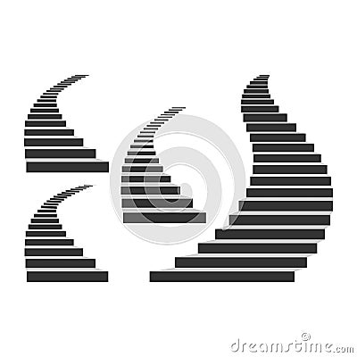 A set of vector stairs leading up, to the exit, to heaven Vector Illustration