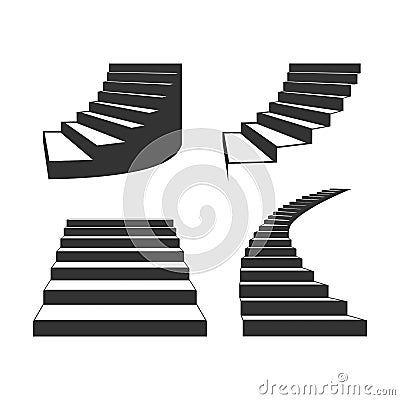 A set of vector stairs leading up, to the exit, to heaven Vector Illustration