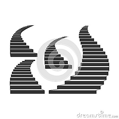 A set of vector stairs leading up, to the exit, to heaven Vector Illustration