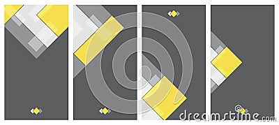 A set of vector templates for creating web banners, stories in colors of the year 2021. Minimalistic design template, ultimate Vector Illustration
