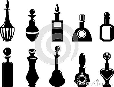 Set of vector vials or bottles Vector Illustration