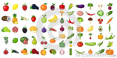 Set of vegetables. Vector Illustration