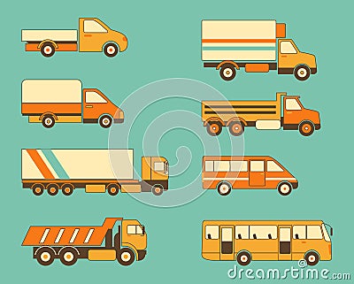 Set of vehicles Vector Illustration