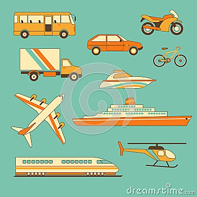 Set of vehicles Vector Illustration