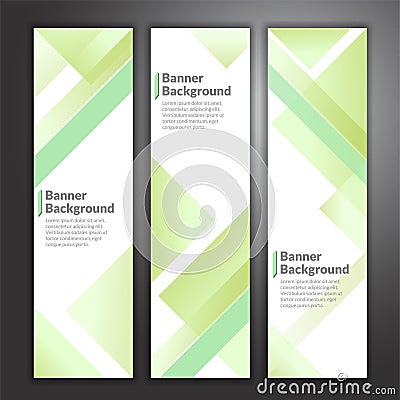 Set of vertical abstract colorful banner stand background with c Vector Illustration