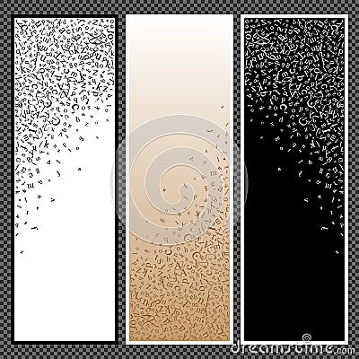 Set of vertical banners - 03 Vector Illustration