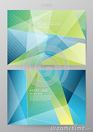 Set vertical of brochures in modern abstract style. Vector Illustration