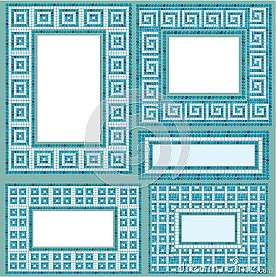 Set of vertical and horizontal rectangular frames Vector Illustration