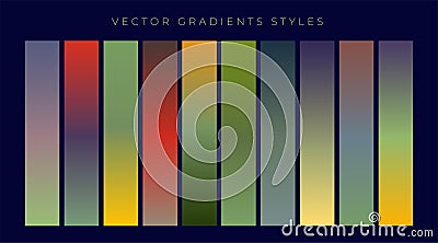 Set of vintage gradients design Vector Illustration