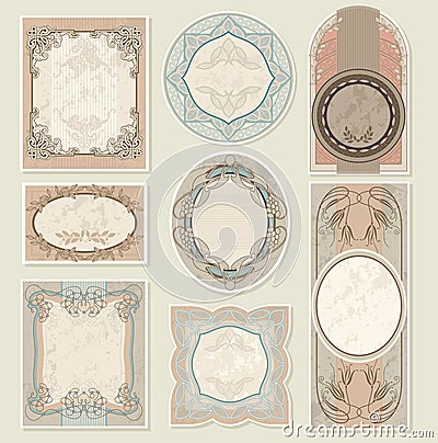 Set vintage labels Vector Illustration