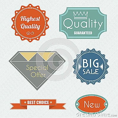 Set of vintage labels Vector Illustration