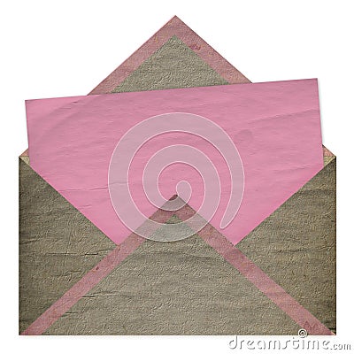 Set of vintage pink paper for congratulation Stock Photo