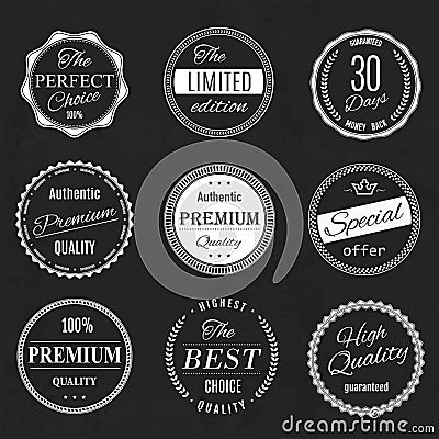 Set vintage retro coffee Vector Illustration