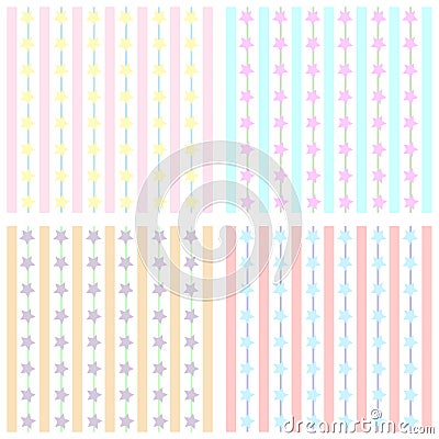 A set of wallpapers for children Vector Illustration