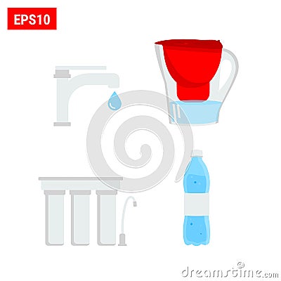 Set of water filters. Stock Photo