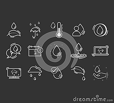 Set of water icons Vector Illustration