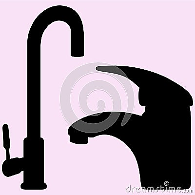 set of water tap vector Vector Illustration