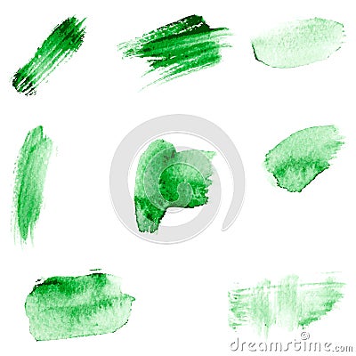 A set of watercolor brushes image for design.Poster design for print Vector Illustration