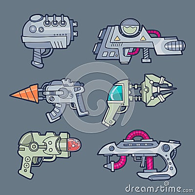 Set of weapons Vector Illustration