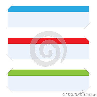 Set of web banners with corners Vector Illustration